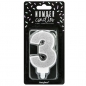 Preview: Number Candle - 3 - Silver